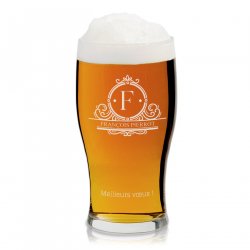 Verre à bière avec gravure pour lui pour anniversaire