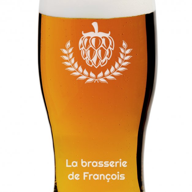 Verre à bière avec gravure pour homme buveur de bière