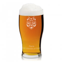 Verre à bière avec gravure pour homme connaisseur de bière