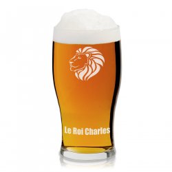 Verre à bière avec gravure pour homme patron directeur