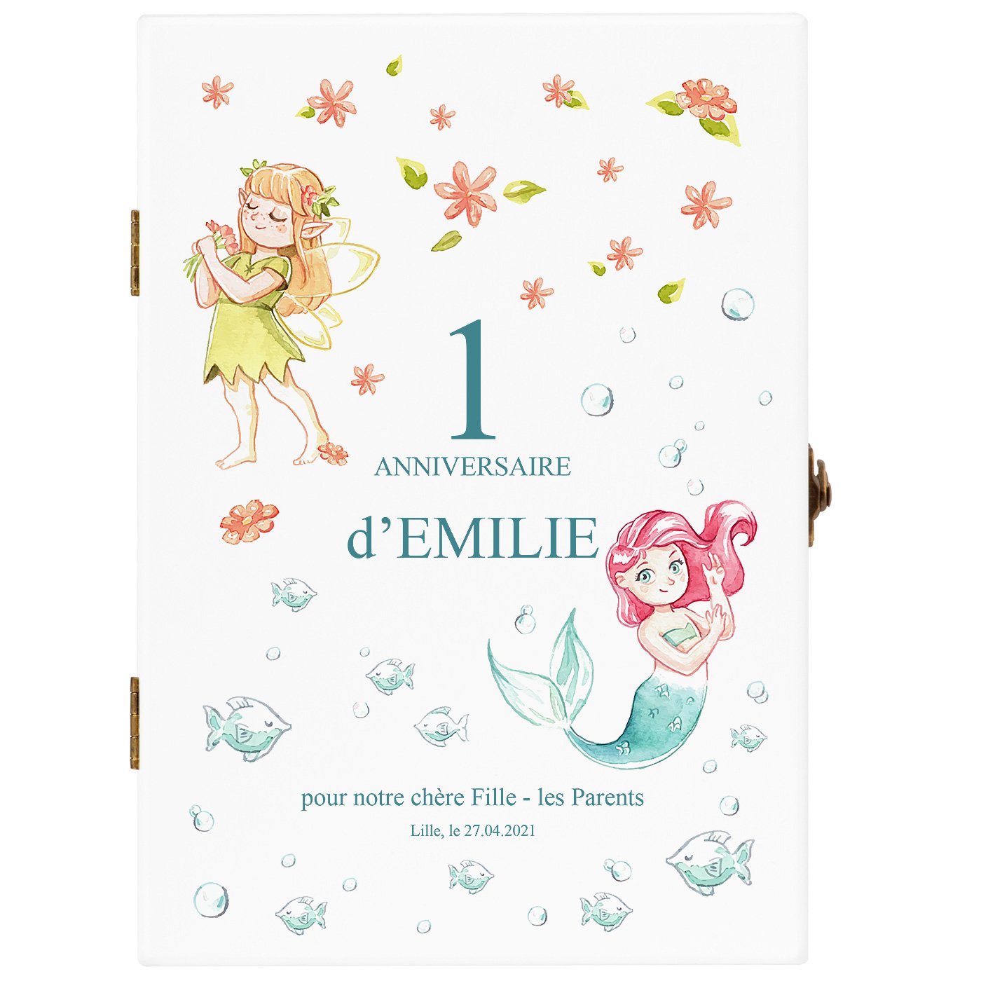 Ensemble de couverts avec prénom gravé pour fille naissance