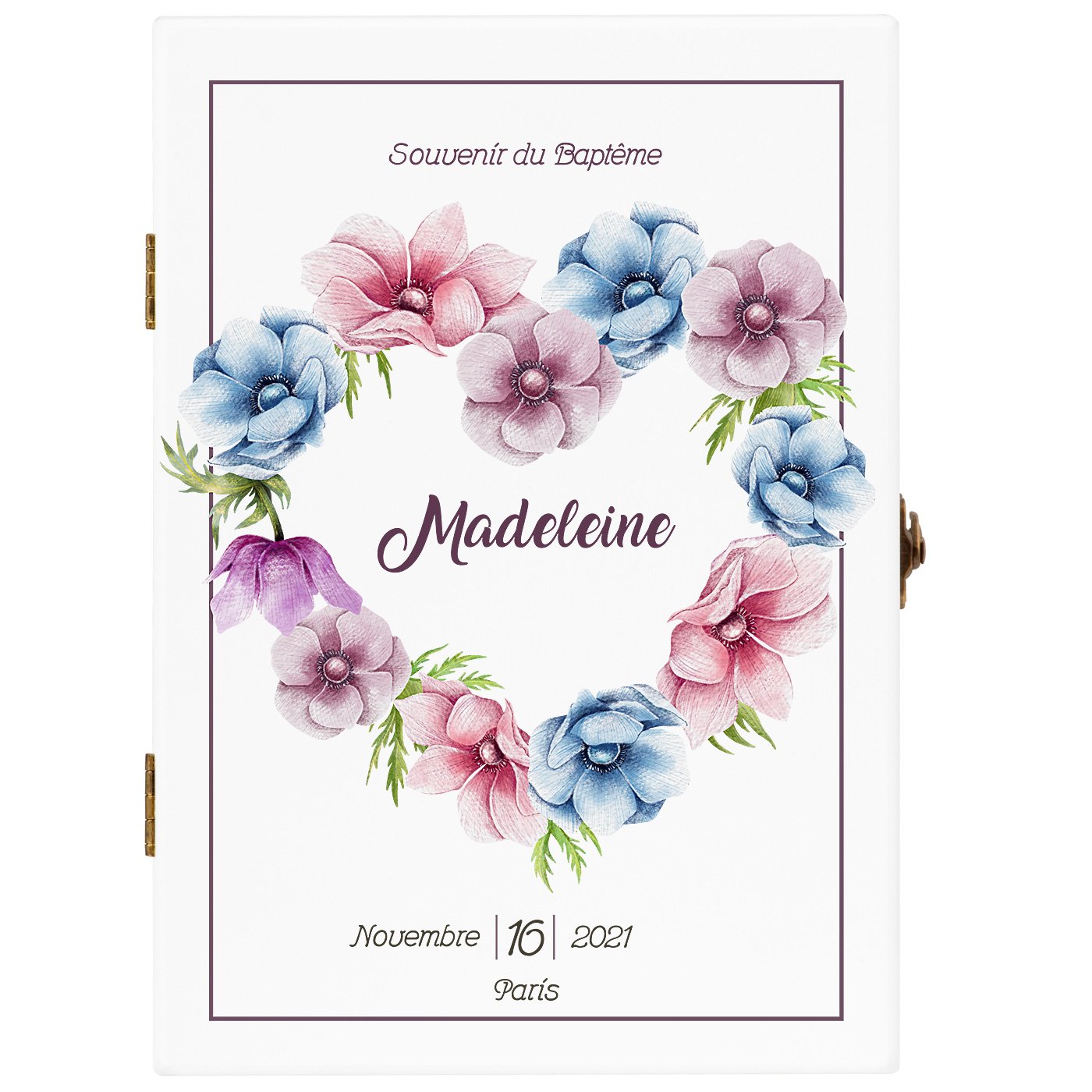 Ensemble de couverts gravés pour fille baptême