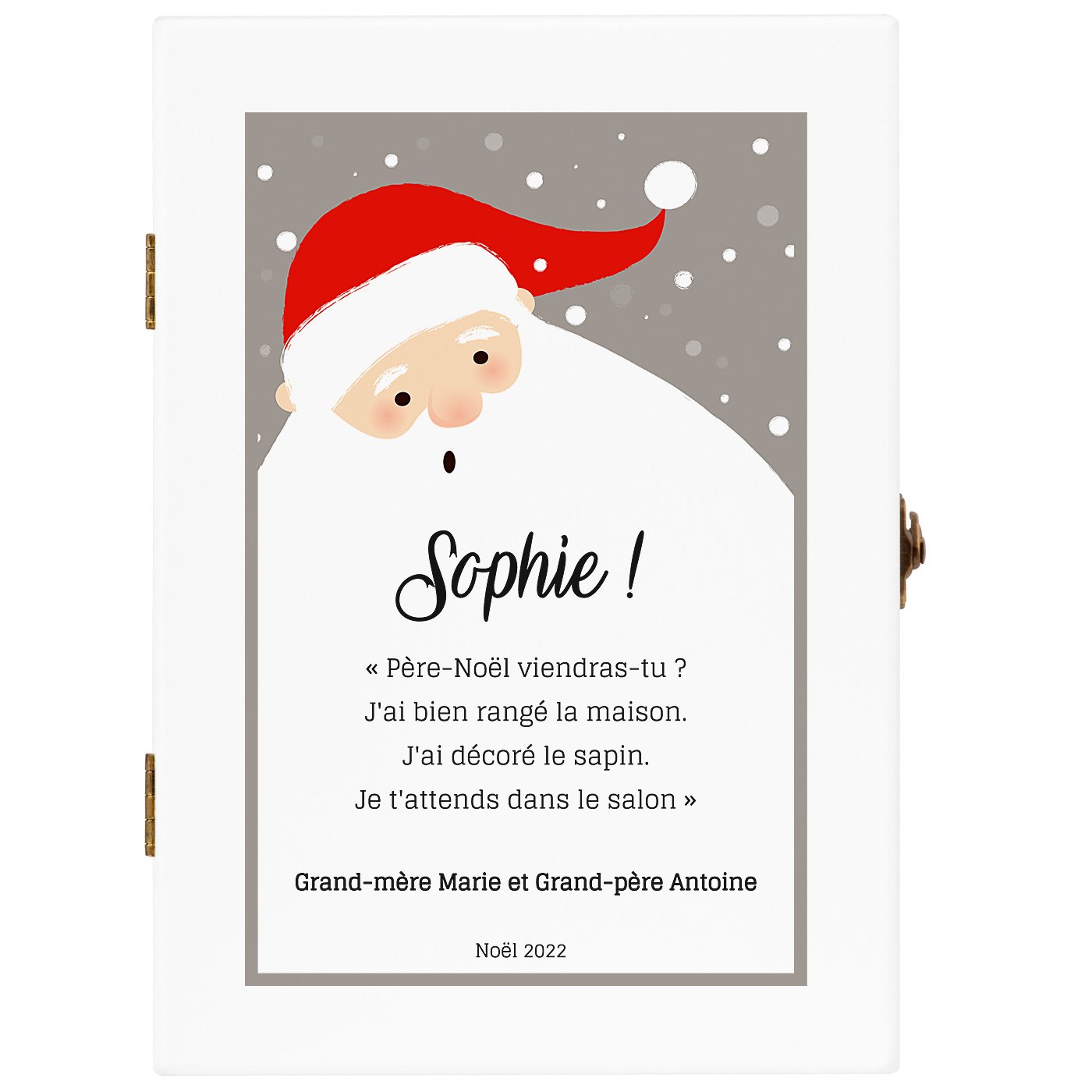 Ensemble de couverts avec prénom gravé pour fille noël saint nicolas