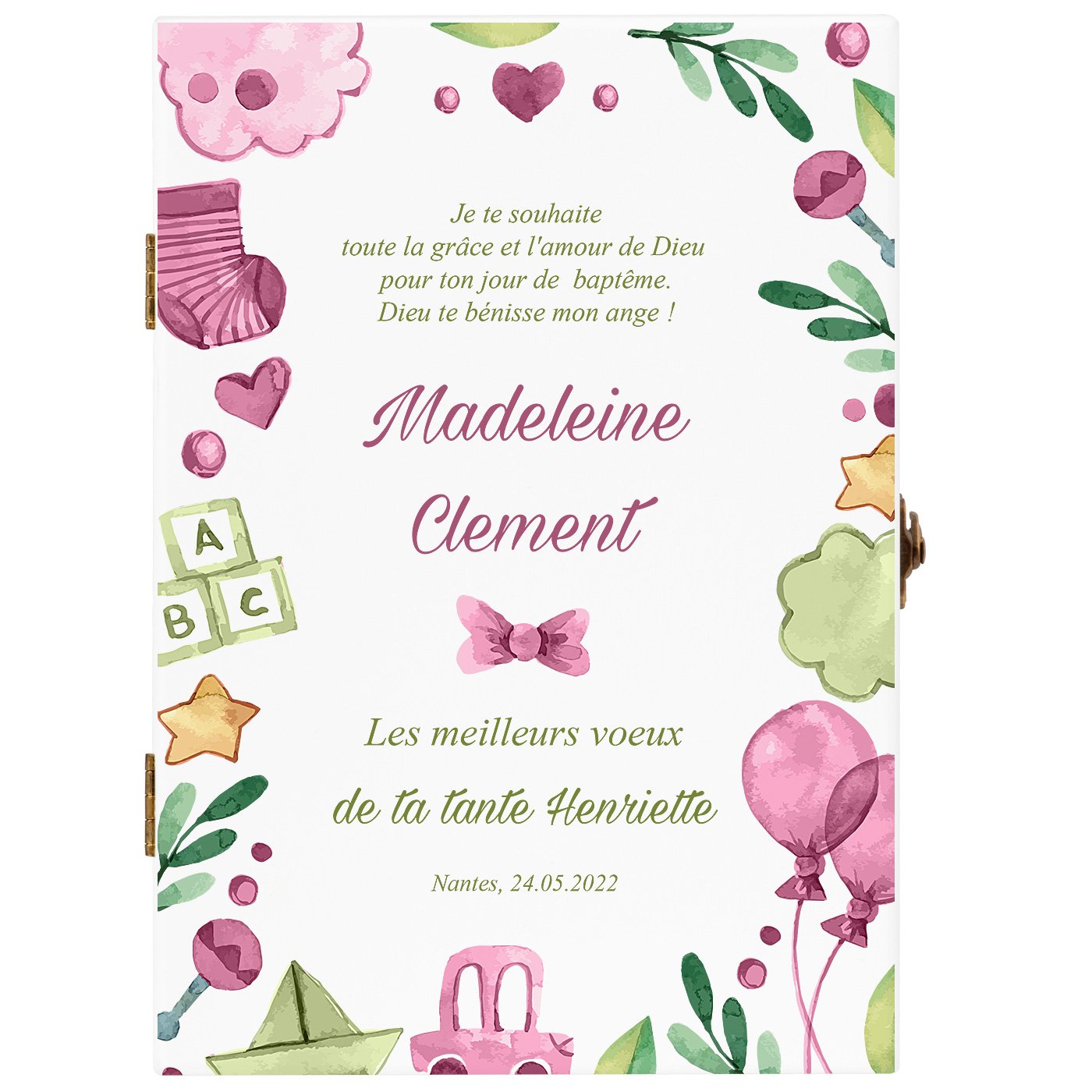Ensemble de couverts avec prénom gravé pour fille baptême jouets