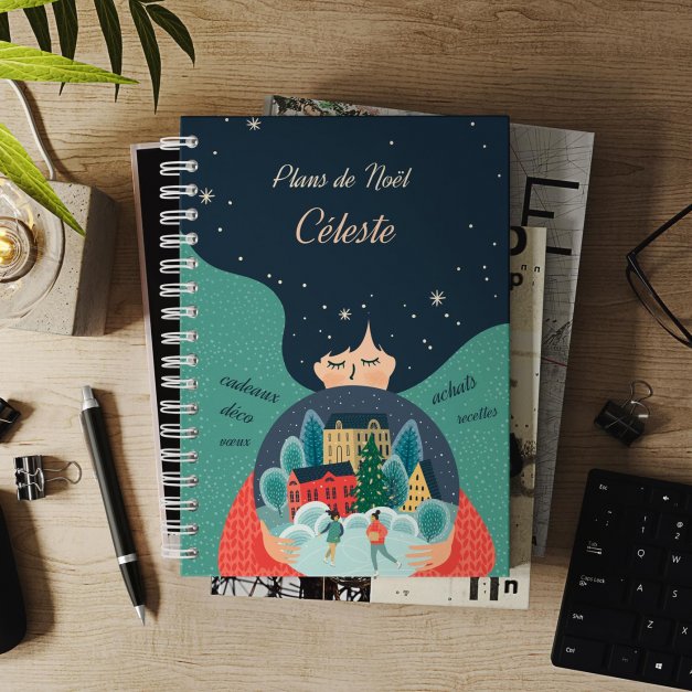 Carnet de notes personnalisé pour elle pour Noël 
