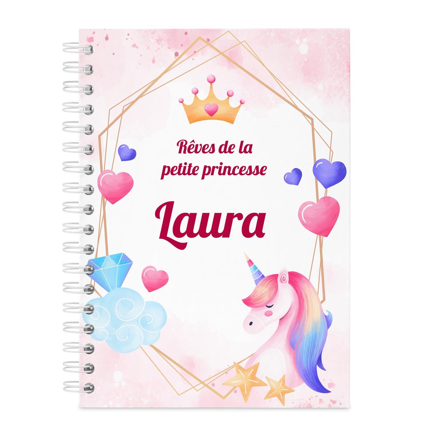 Carnet de notes personnalisé pour fille