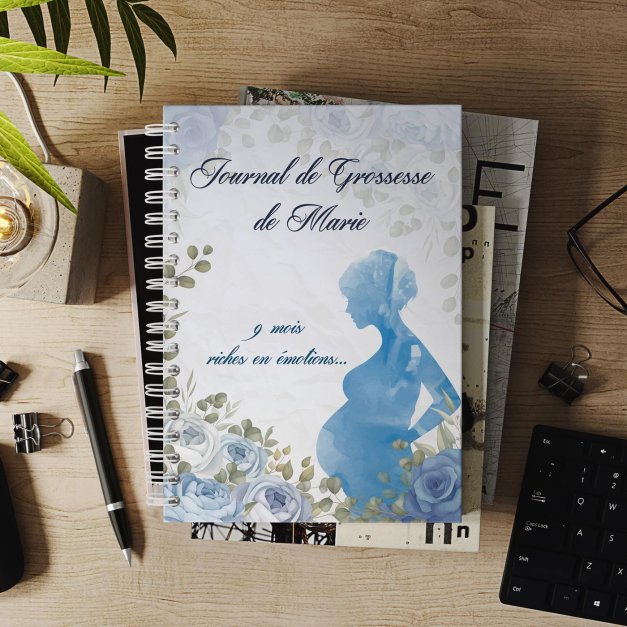 Carnet de notes personnalisé pour future maman