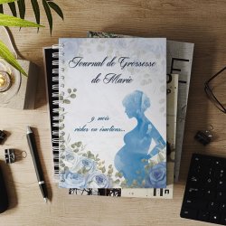 Carnet de notes personnalisé pour future maman