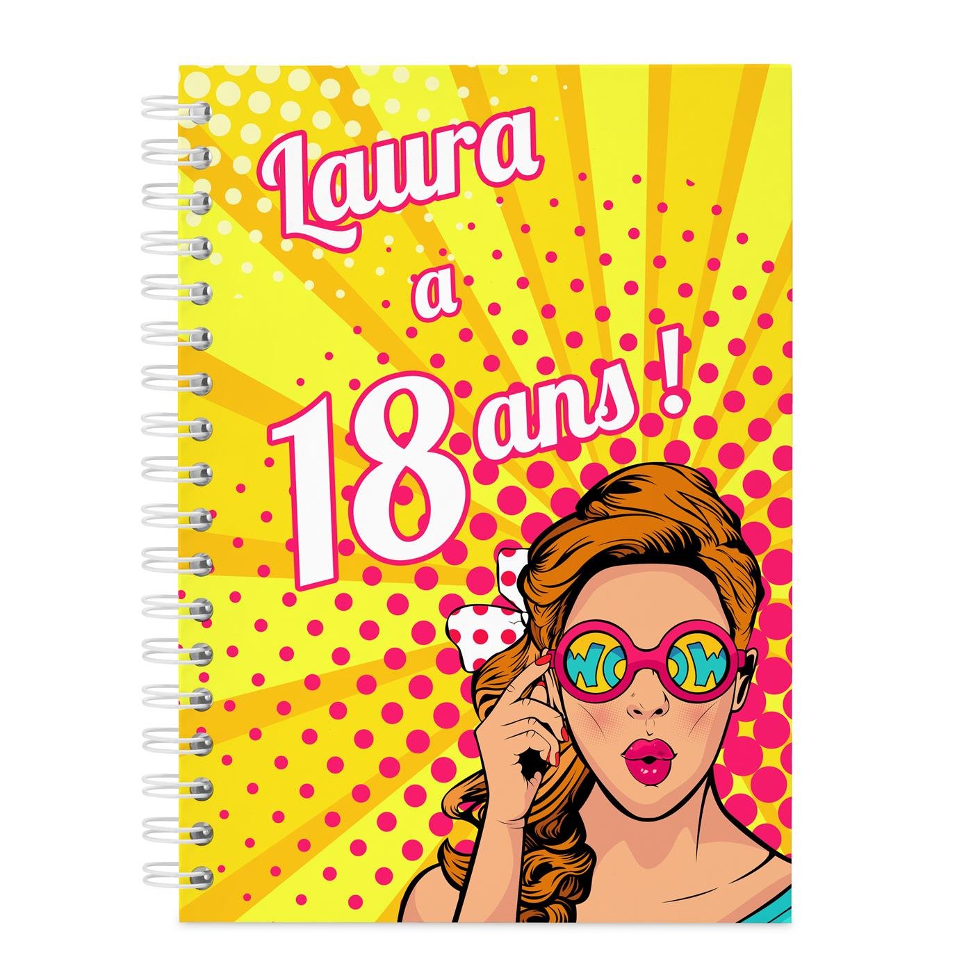 Carnet de notes personnalisé pour elle pour ses 18 ans