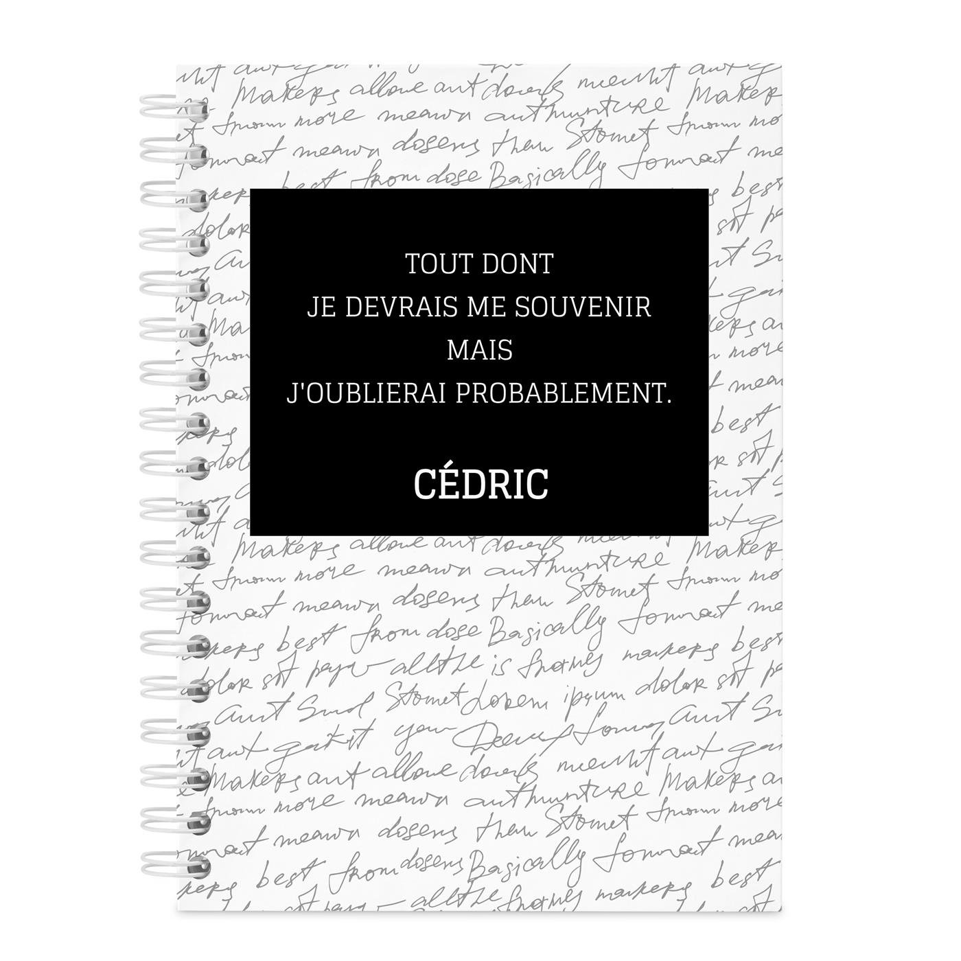 Carnet de notes personnalisé pour lui