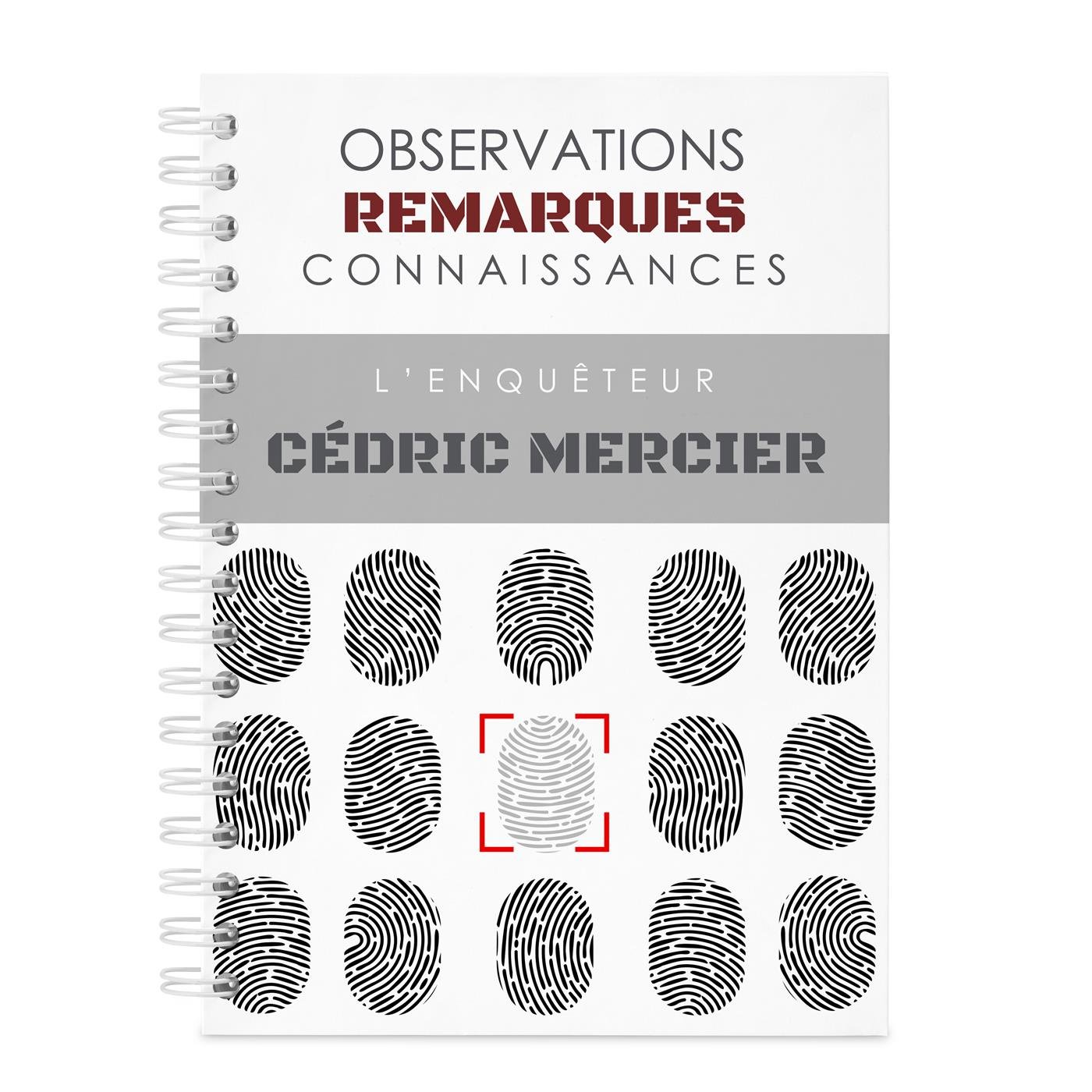 Carnet de notes personnalisé pour policier