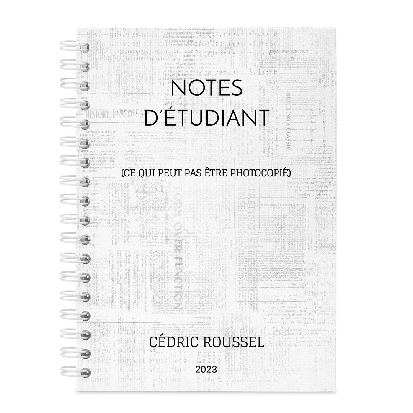 Carnet de notes personnalisé pour étudiant