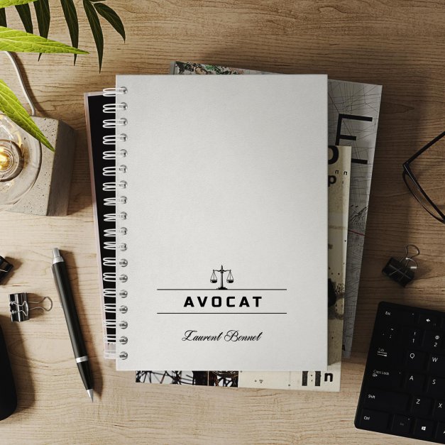 Carnet de notes personnalisé pour avocat