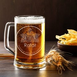 Chope en verre à bière avec gravure pour lui meilleur ami