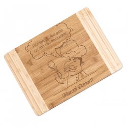 Planche à découper en bois de bambou avec gravure pour l'anniversaire d'un ami