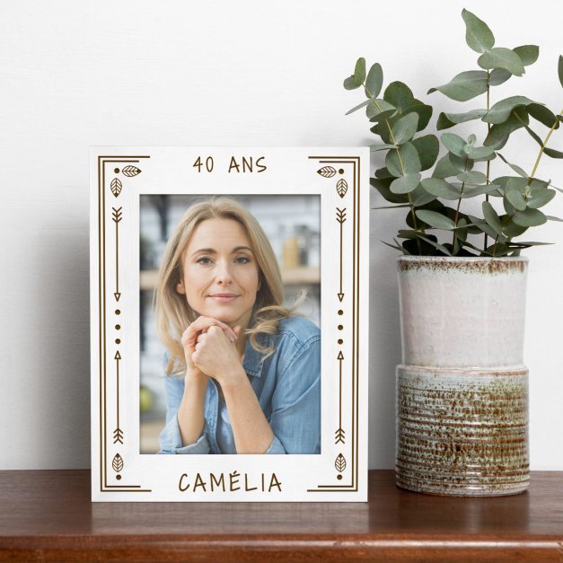 Cadre photo personnalisé en bois pour elle pour ses 40 ans