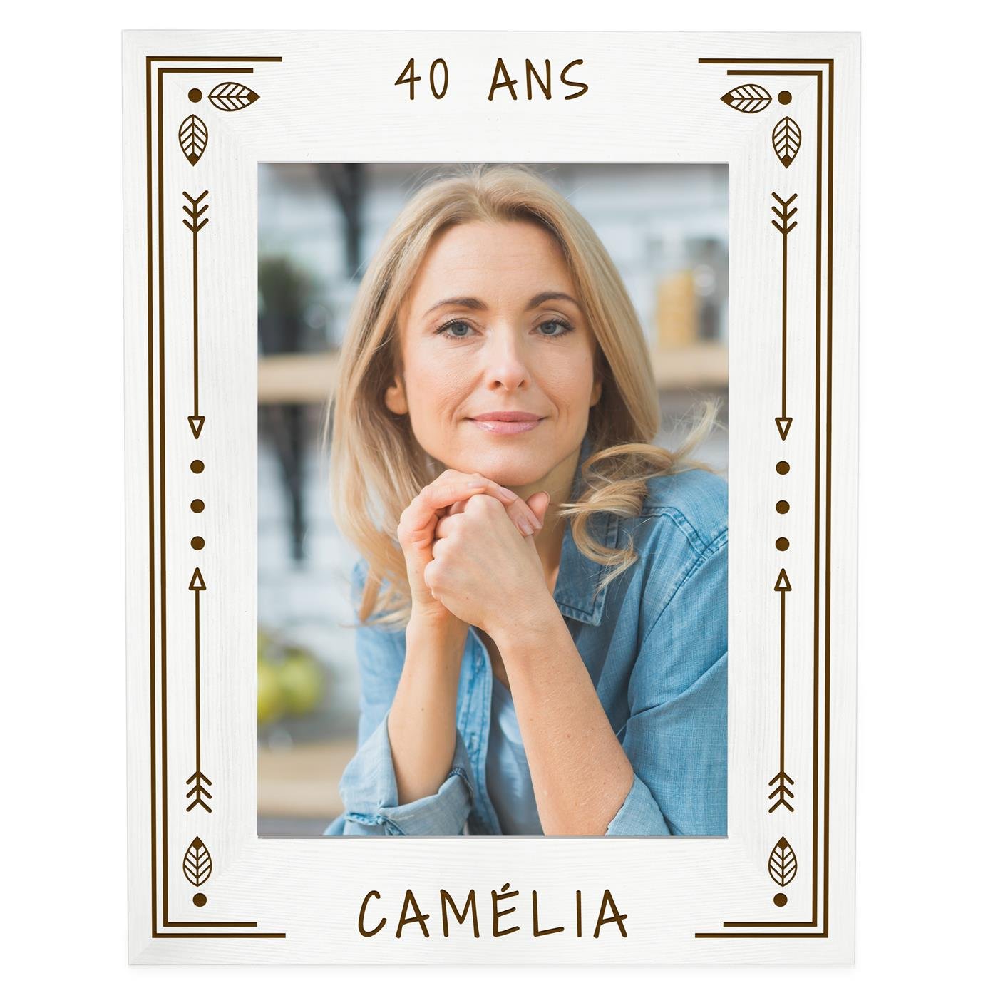 Cadre photo personnalisé en bois pour elle pour ses 40 ans