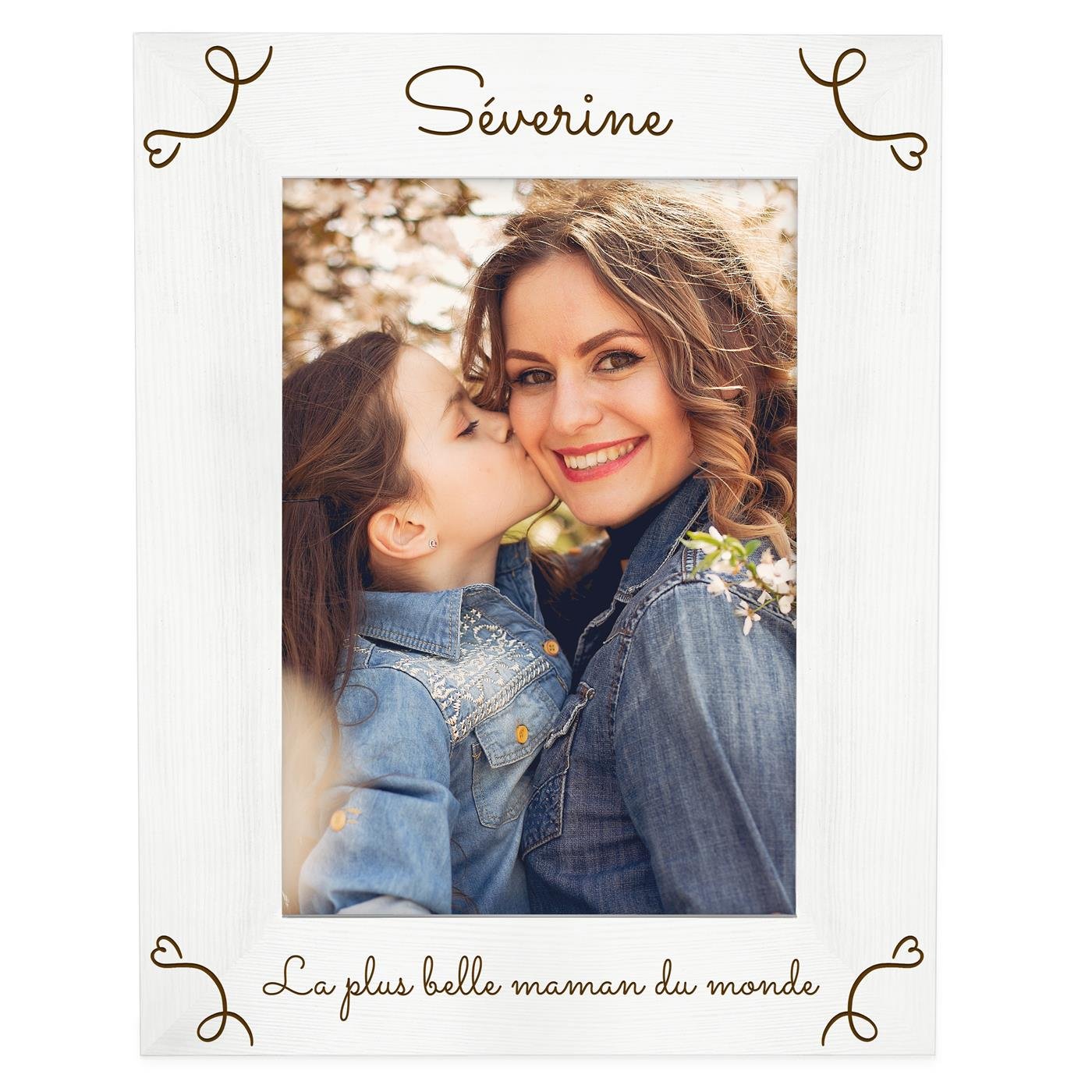 Cadre photo personnalisé en bois pour la meilleure maman