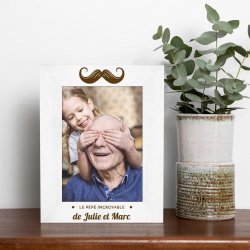 Cadre photo personnalisé en bois pour grand-père 