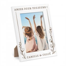 Cadre photo personnalisé en bois pour amie