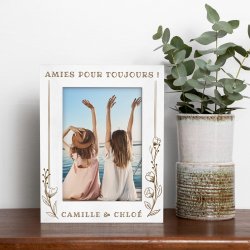 Cadre photo personnalisé en bois pour amie