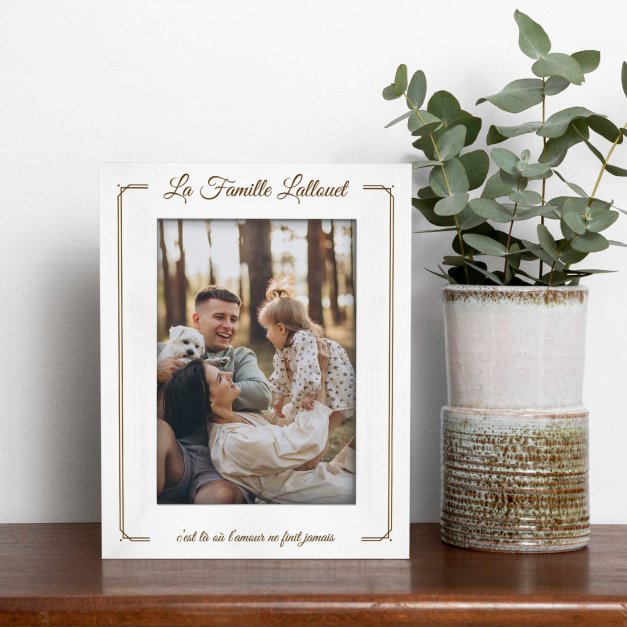 Cadre photo personnalisé en bois pour amis pour une crémaillère 