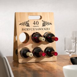 Casier à vin en bois personnalisé pour une femme pour son 40e anniversaire
