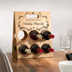 Casier à vin en bois personnalisé pour l'anniversaire de maman