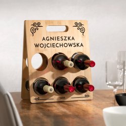 Casier à vin en bois personnalisé pour l'anniversaire d'une femme