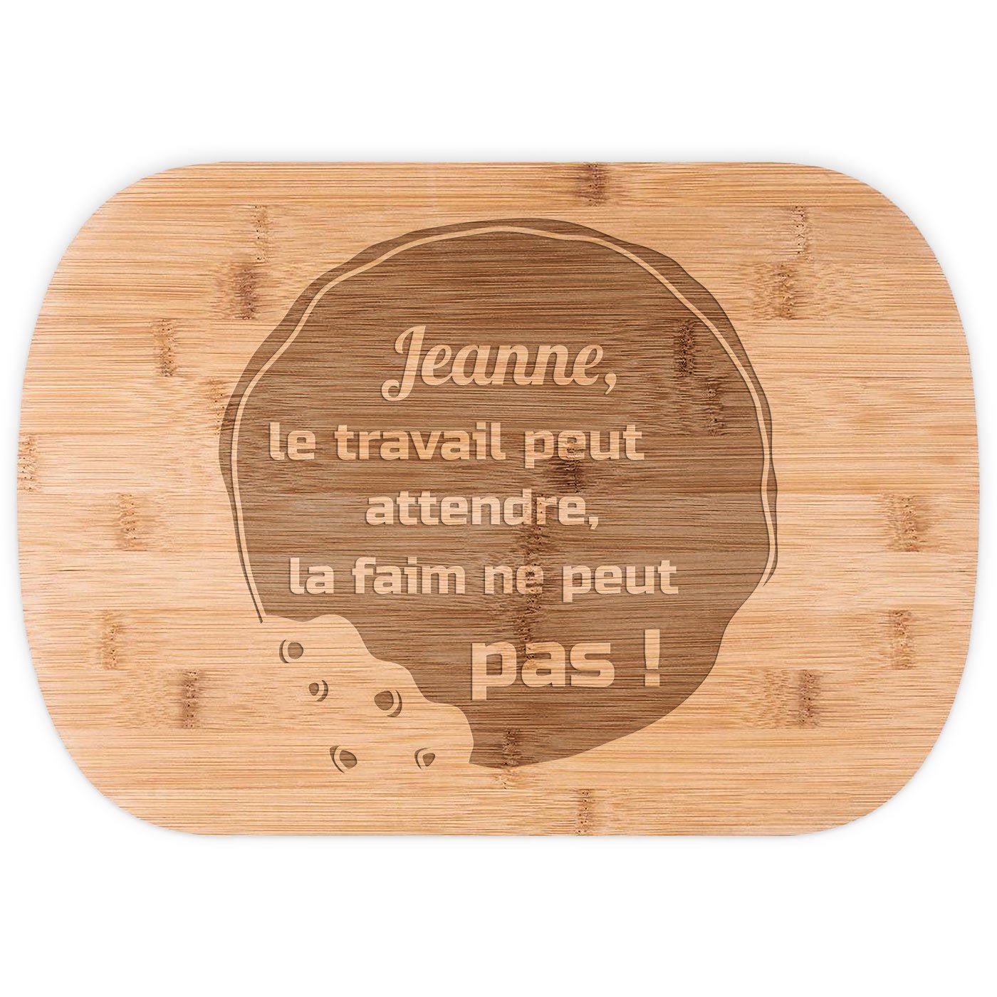 Planche à découper en bambou personnalisée pour elle pour son anniversaire