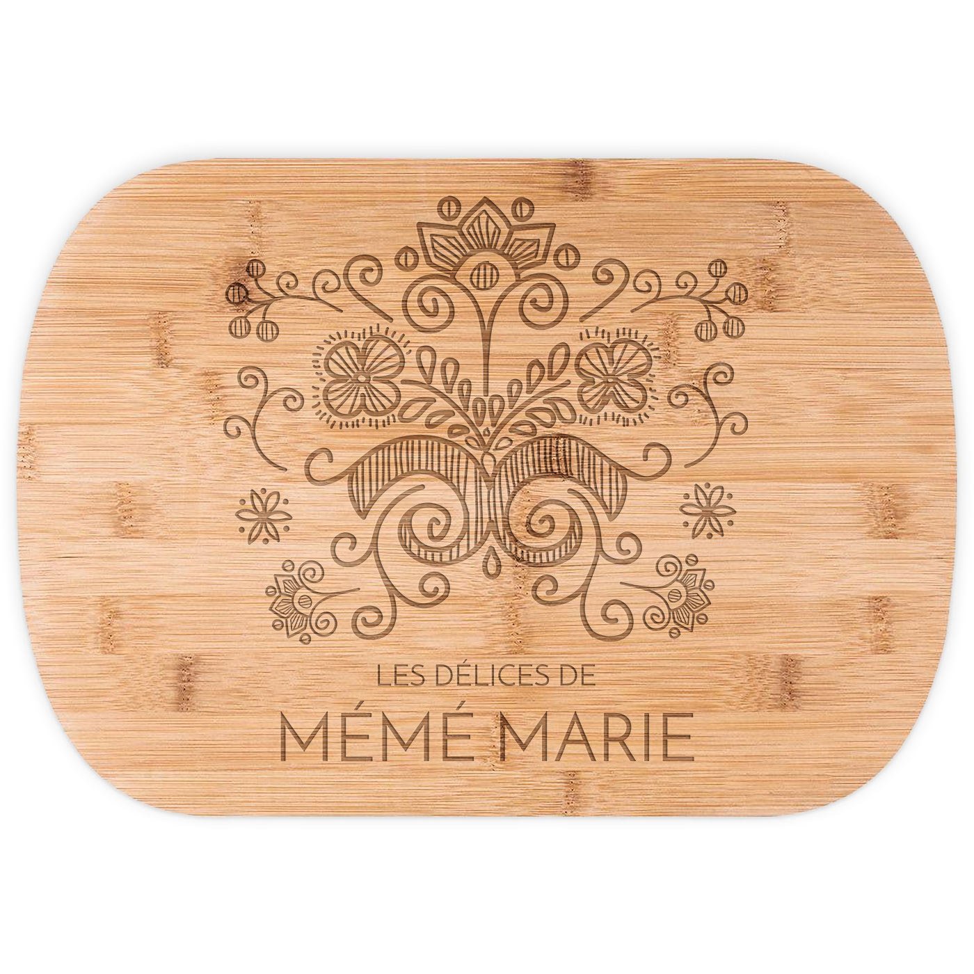 Planche à découper en bambou personnalisée pour l'anniversaire de mamie