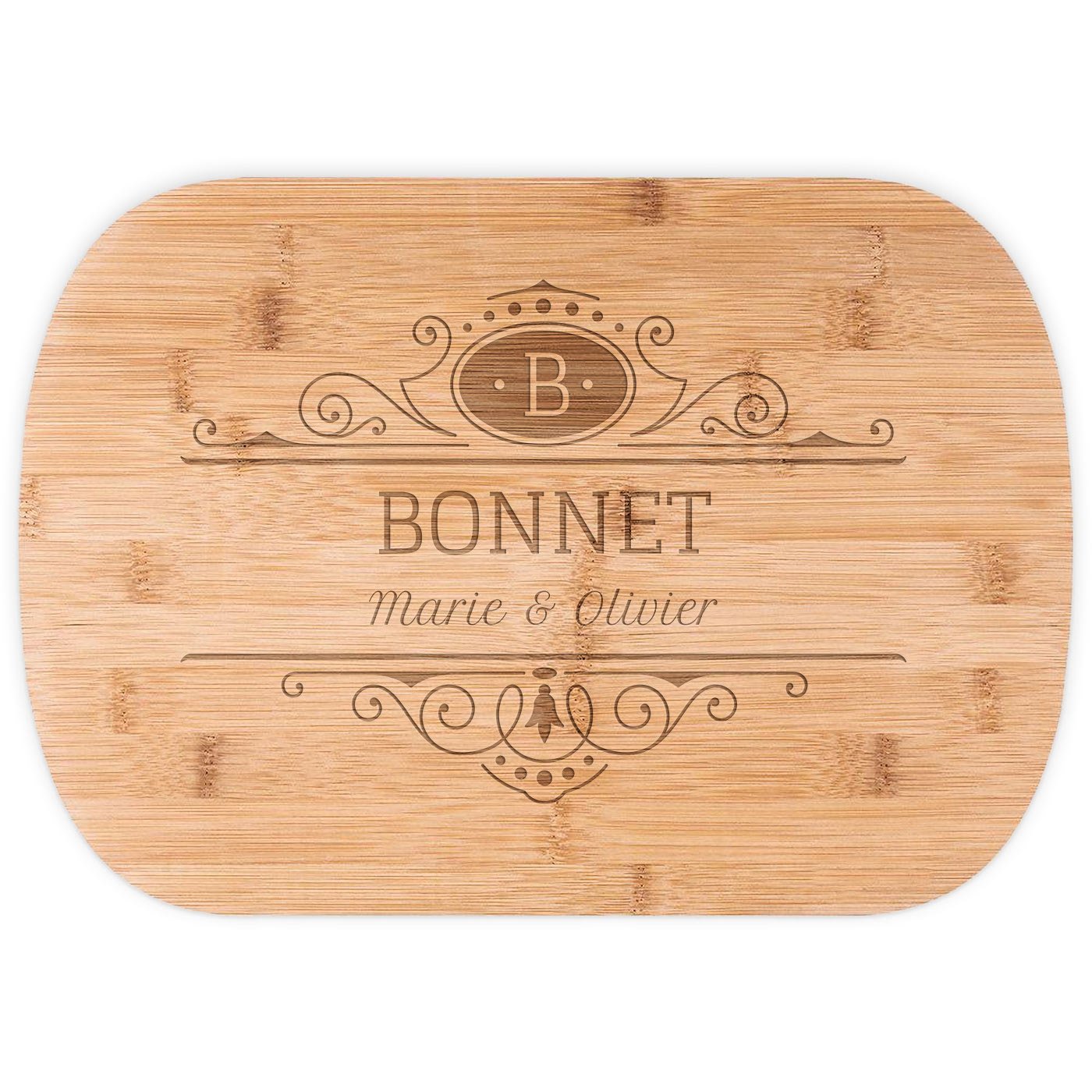 Planche à découper en bambou personnalisée pour l'anniversaire de mariage des grands-parents