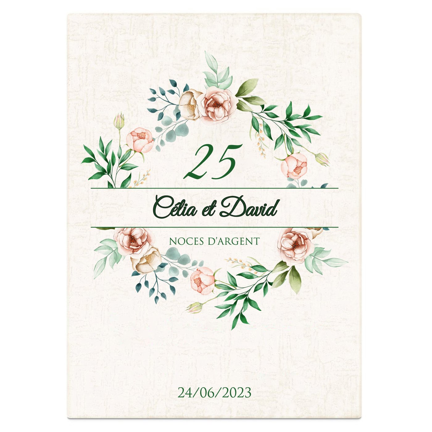 Bloc de verre avec cœur 3D dans un coffret personnalisé pour couple anniversaire de mariage