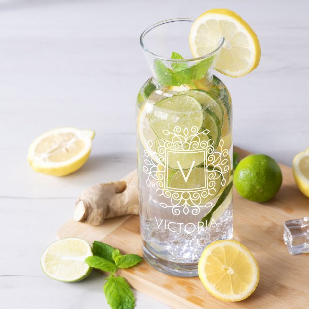 Carafe à eau en verre avec gravure pour elle pour son anniversaire