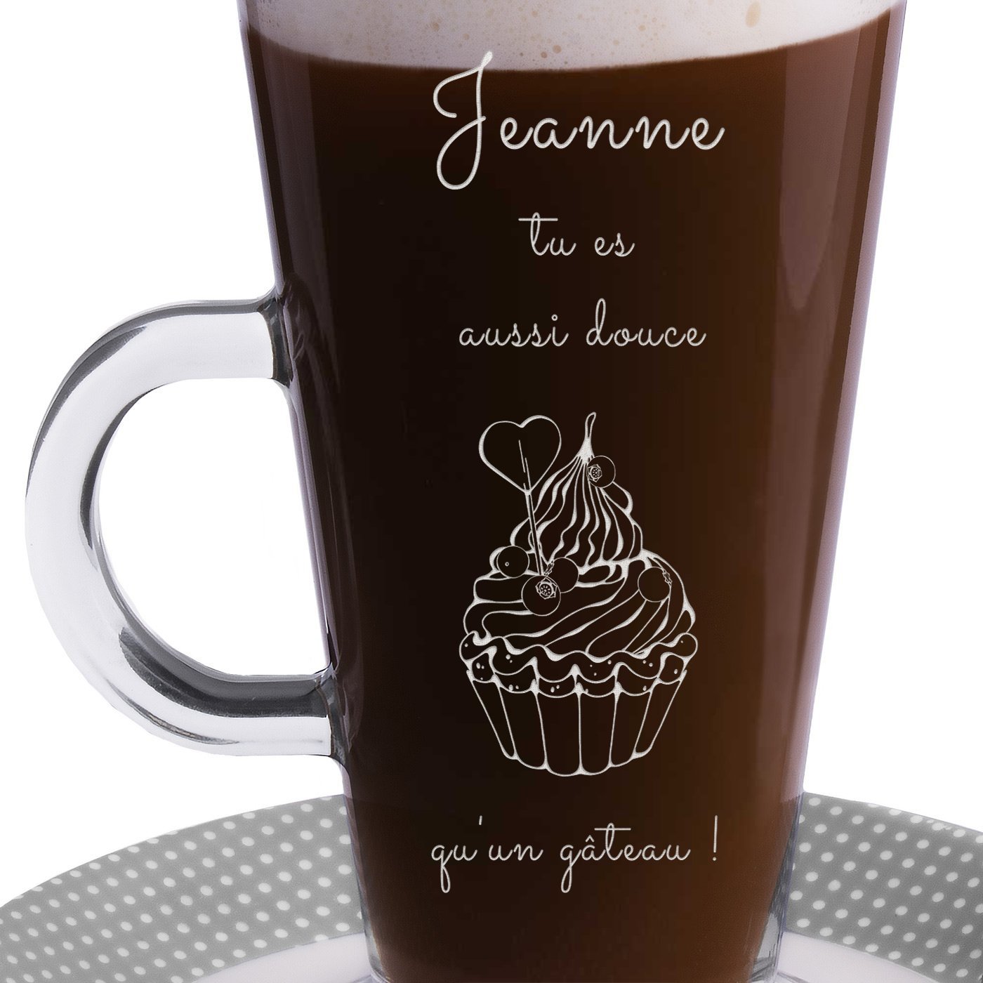 Verre à café personnalisé pour une amie pour la Saint-Valentin