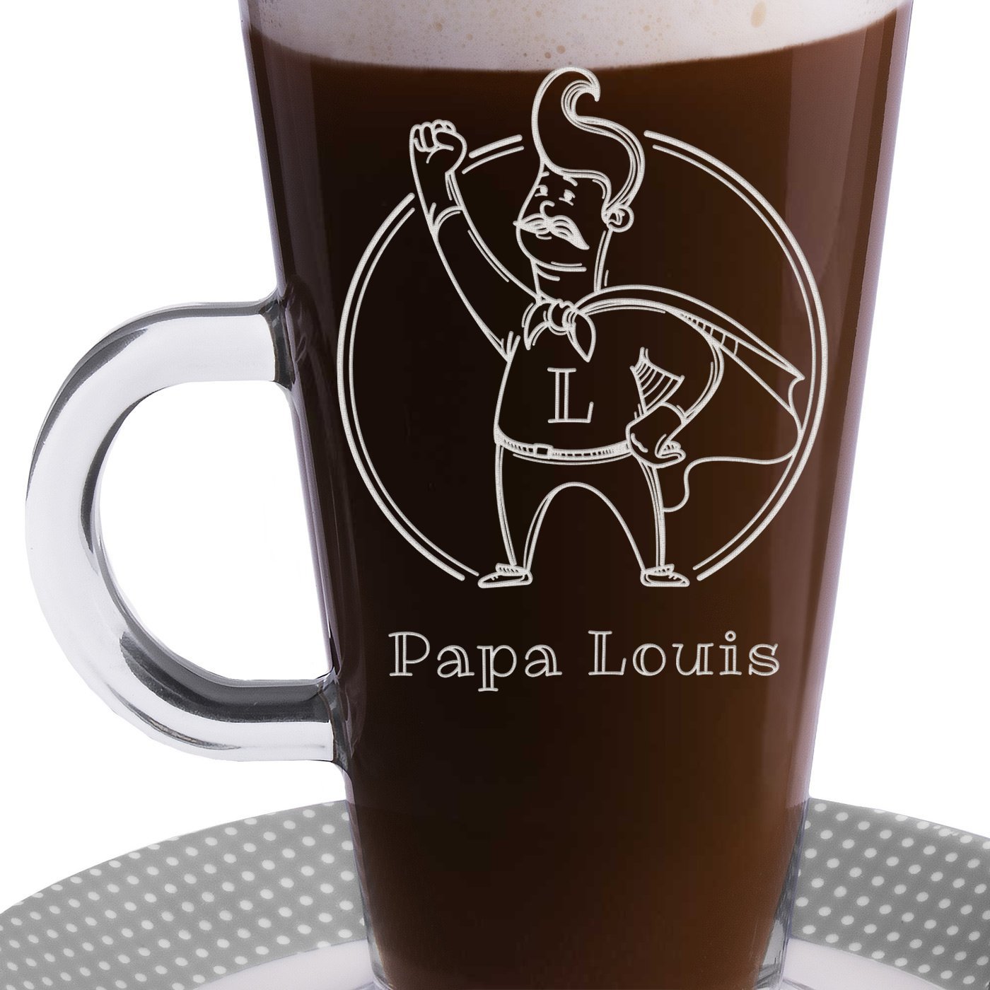 Verre à café personnalisé pour l'anniversaire de papa