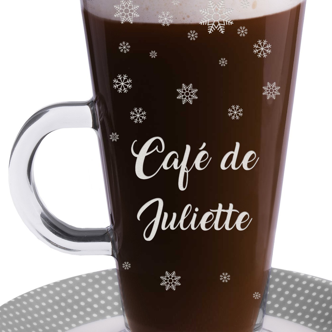 Verre à café avec gravure pour une amie pour Noël