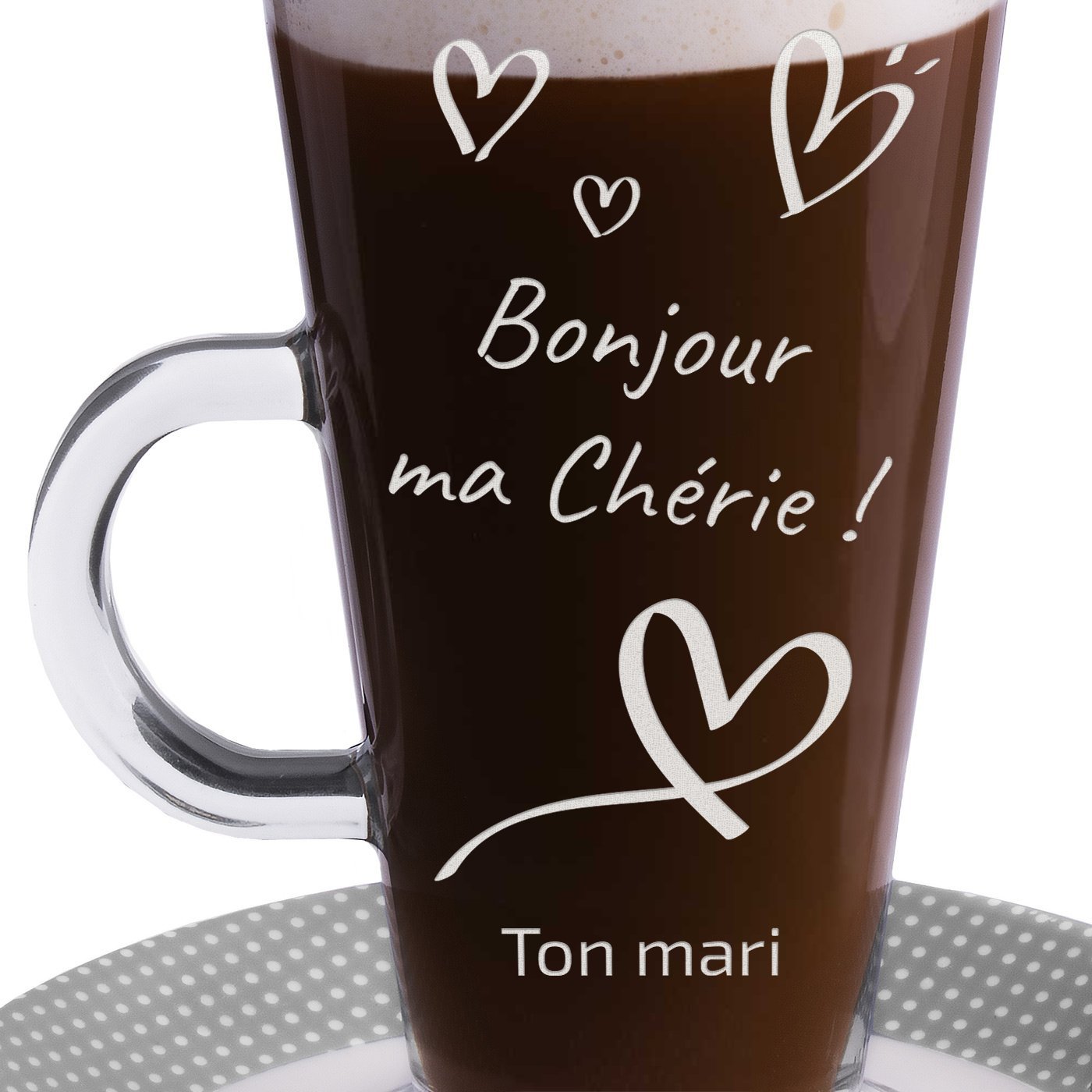 Verre à café personnalisé pour une femme pour la Saint-Valentin