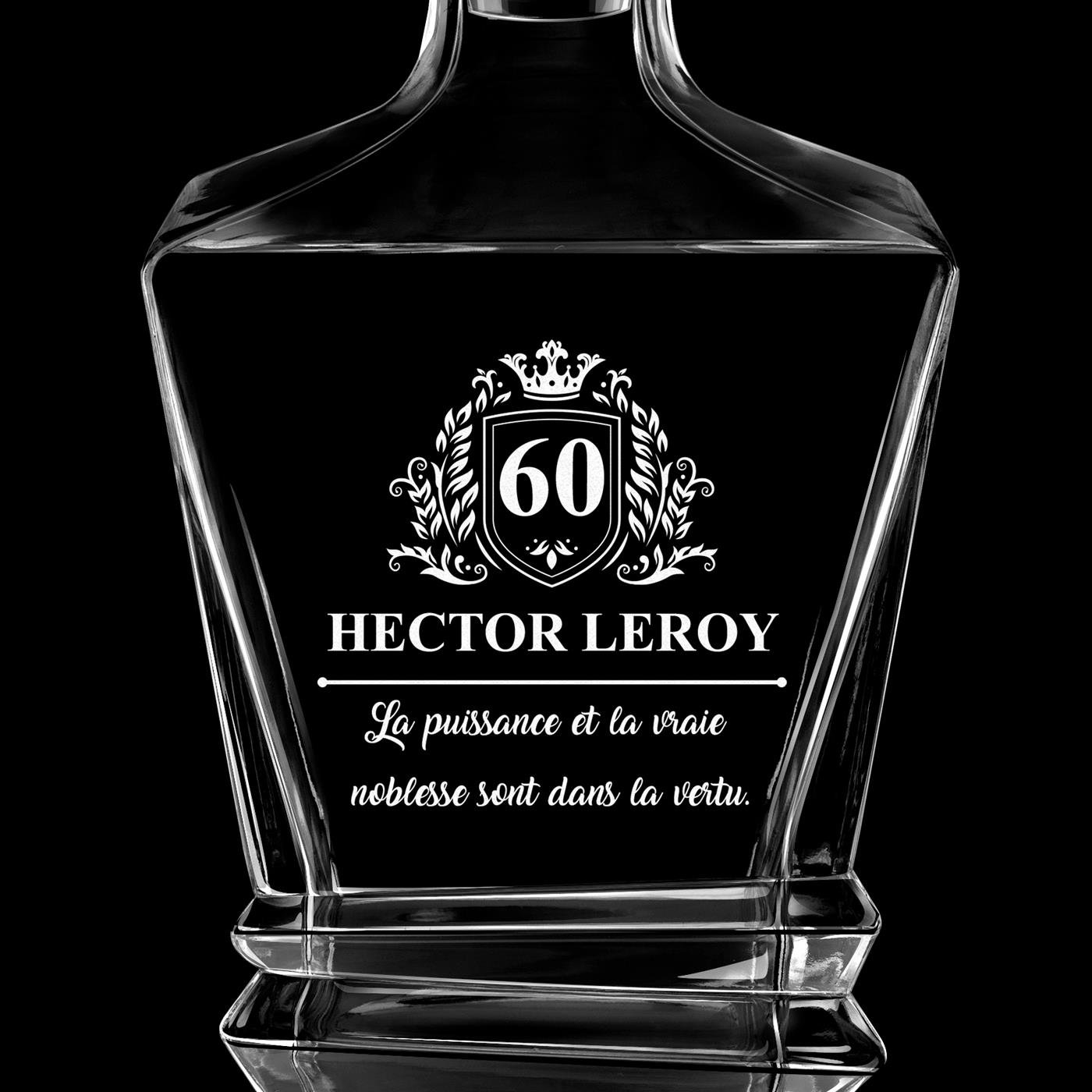 Carafe Geometric avec gravure pour lui pour ses 60 ans