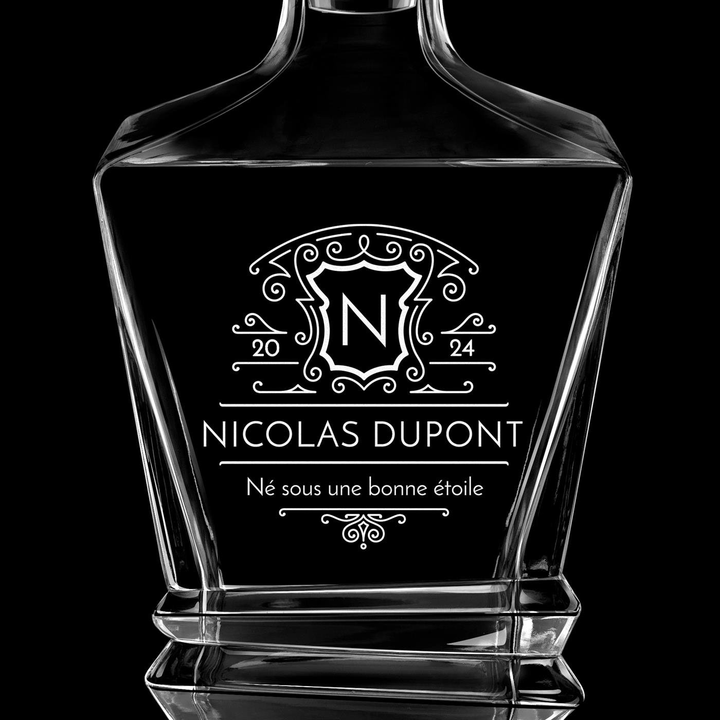 Carafe Geometric avec gravure pour lui promotion travail