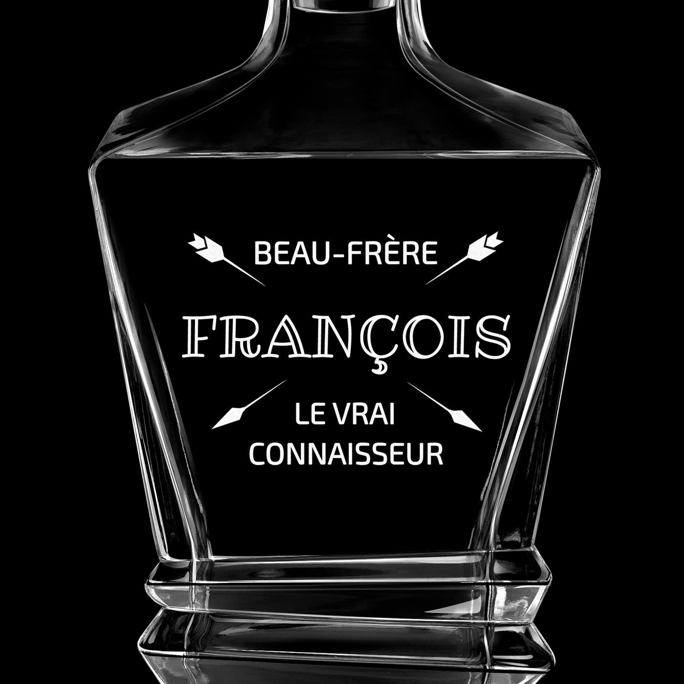 Carafe Geometric avec gravure pour beau-frère