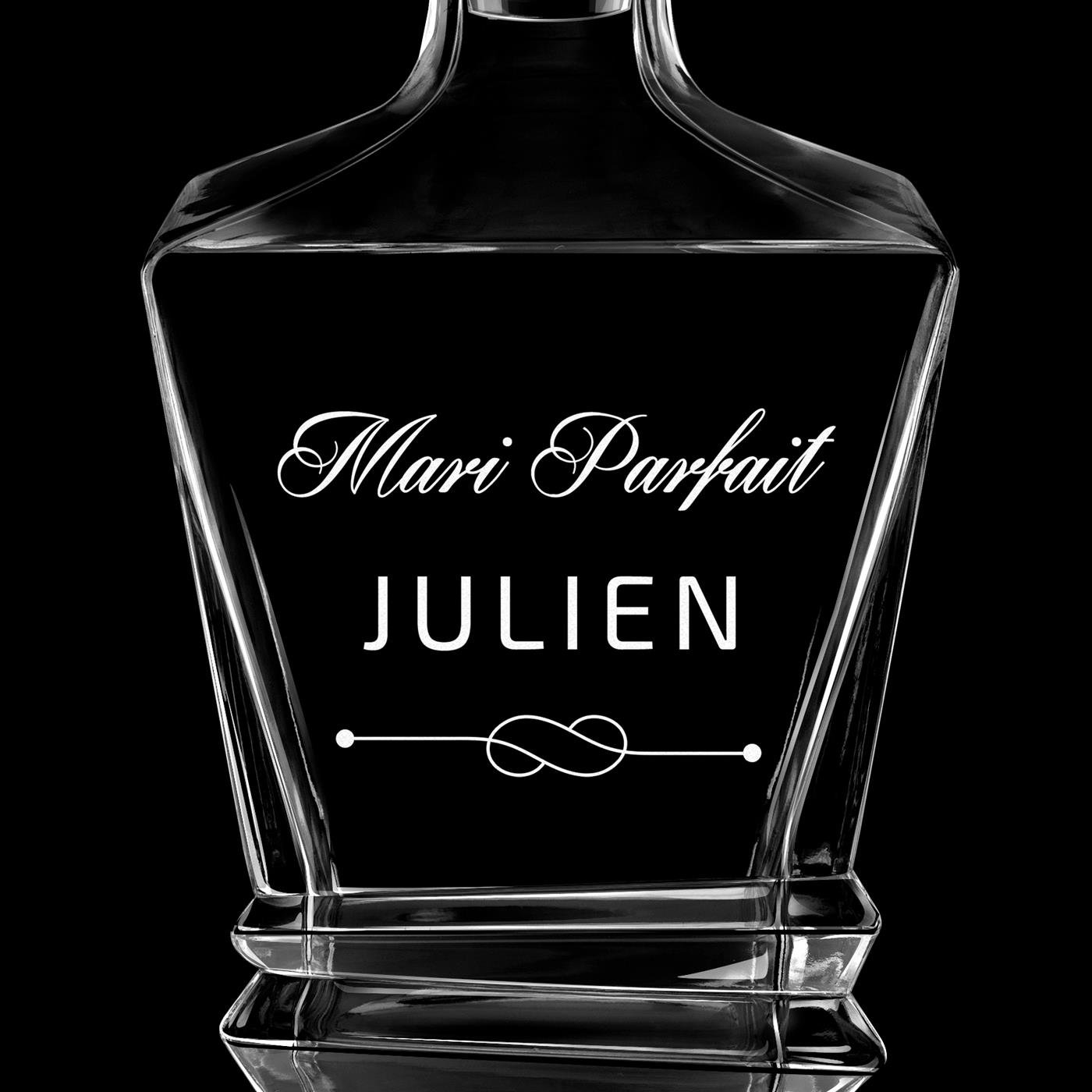 Carafe Geometric avec gravure pour un mari pour la Saint-Valentin