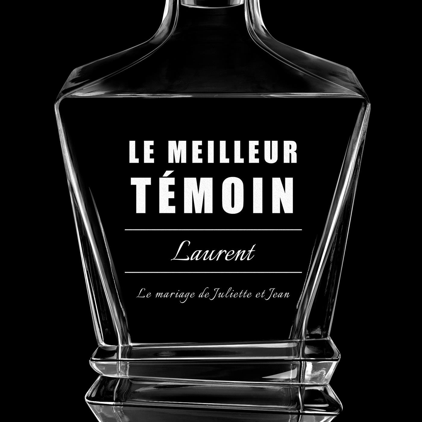 Carafe Geometric avec gravure pour le meilleur témoin