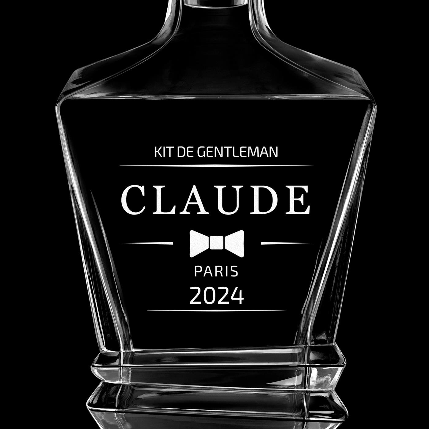Carafe Geometric avec gravure pour gentleman