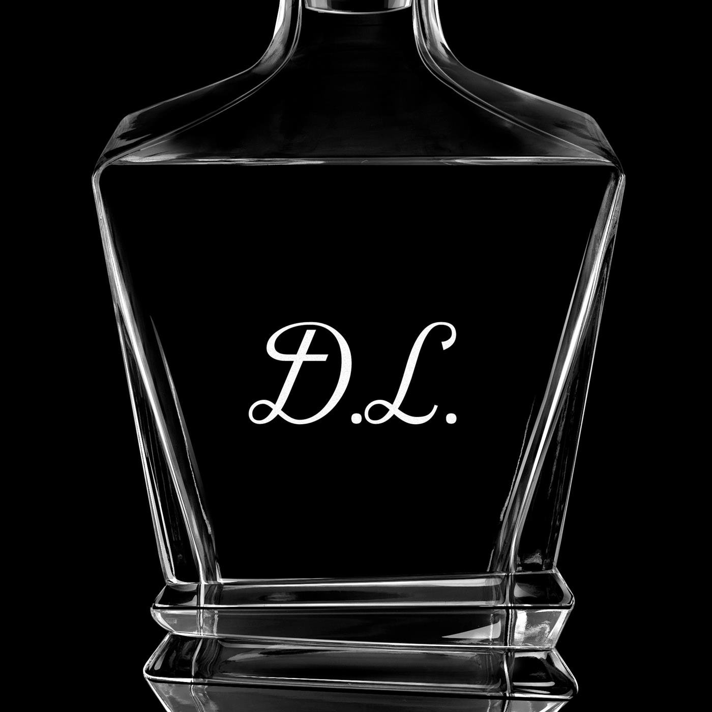 Carafe Geometric avec gravure pour connaisseur de whisky avec initiales