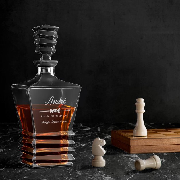 Carafe Geometric avec gravure pour lui pour enterrement de vie de garçon