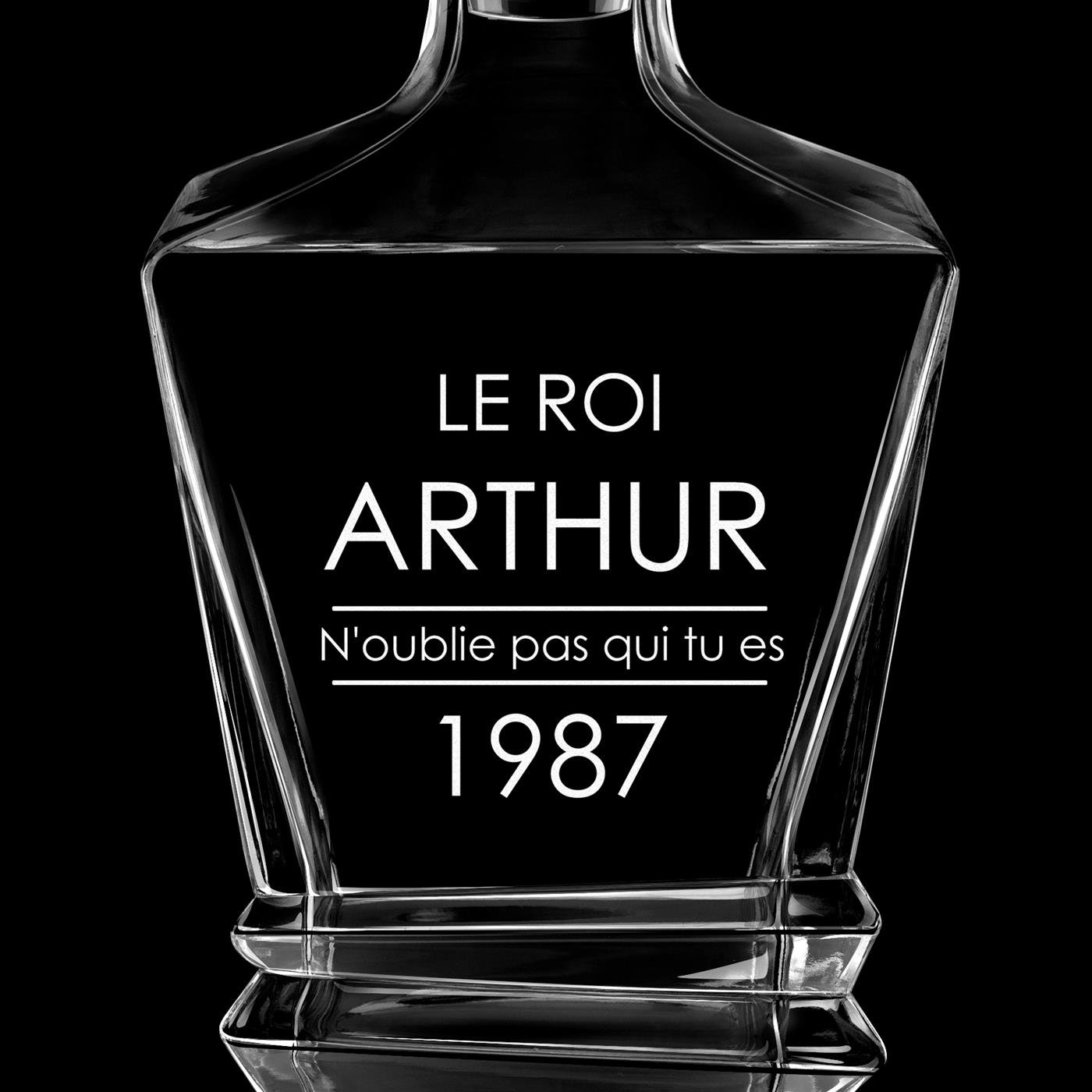 Carafe à whisky Geometric avec gravure pour lui pour anniversaire