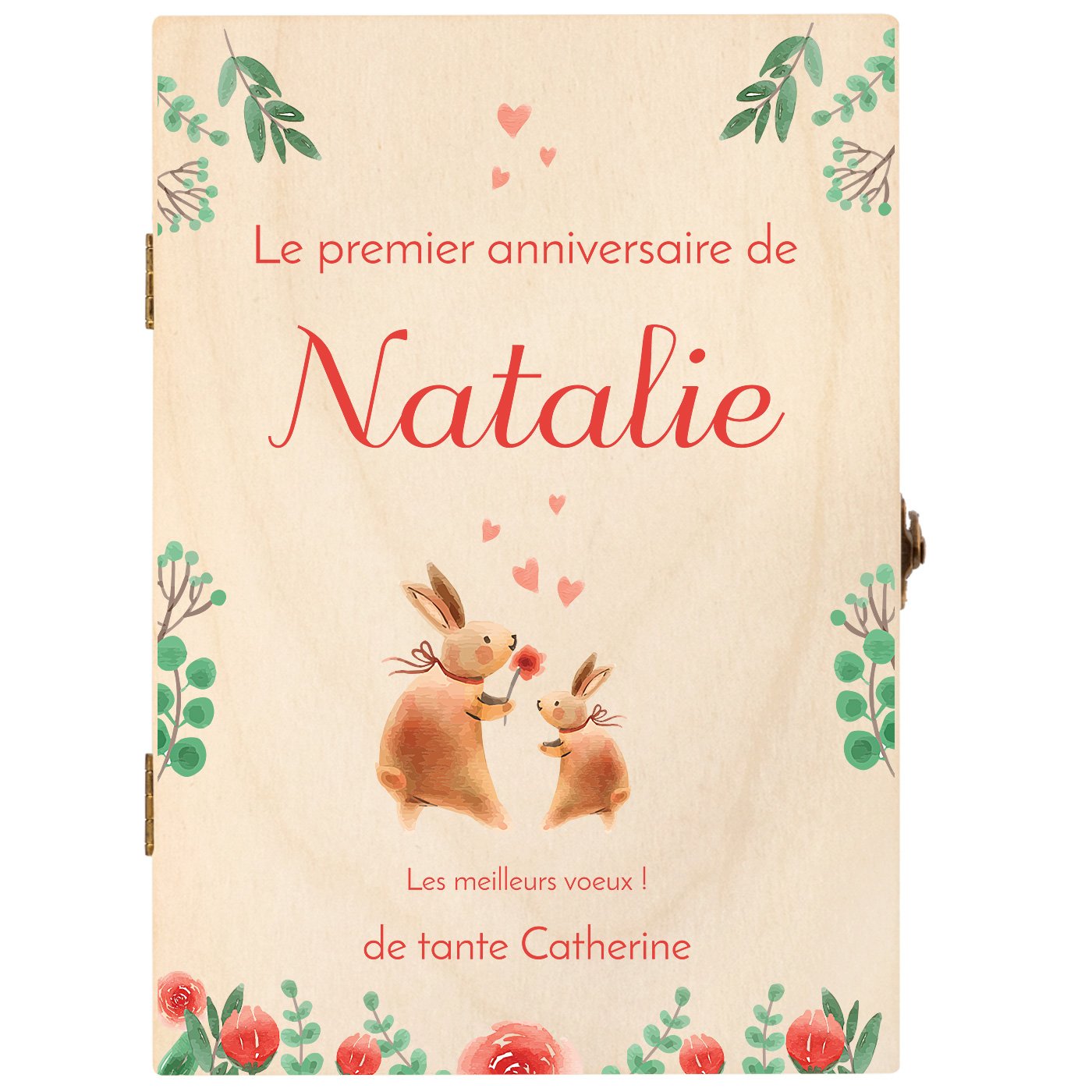 Set de couverts pour enfant avec coffret en bois personnalisé pour fille anniversaire