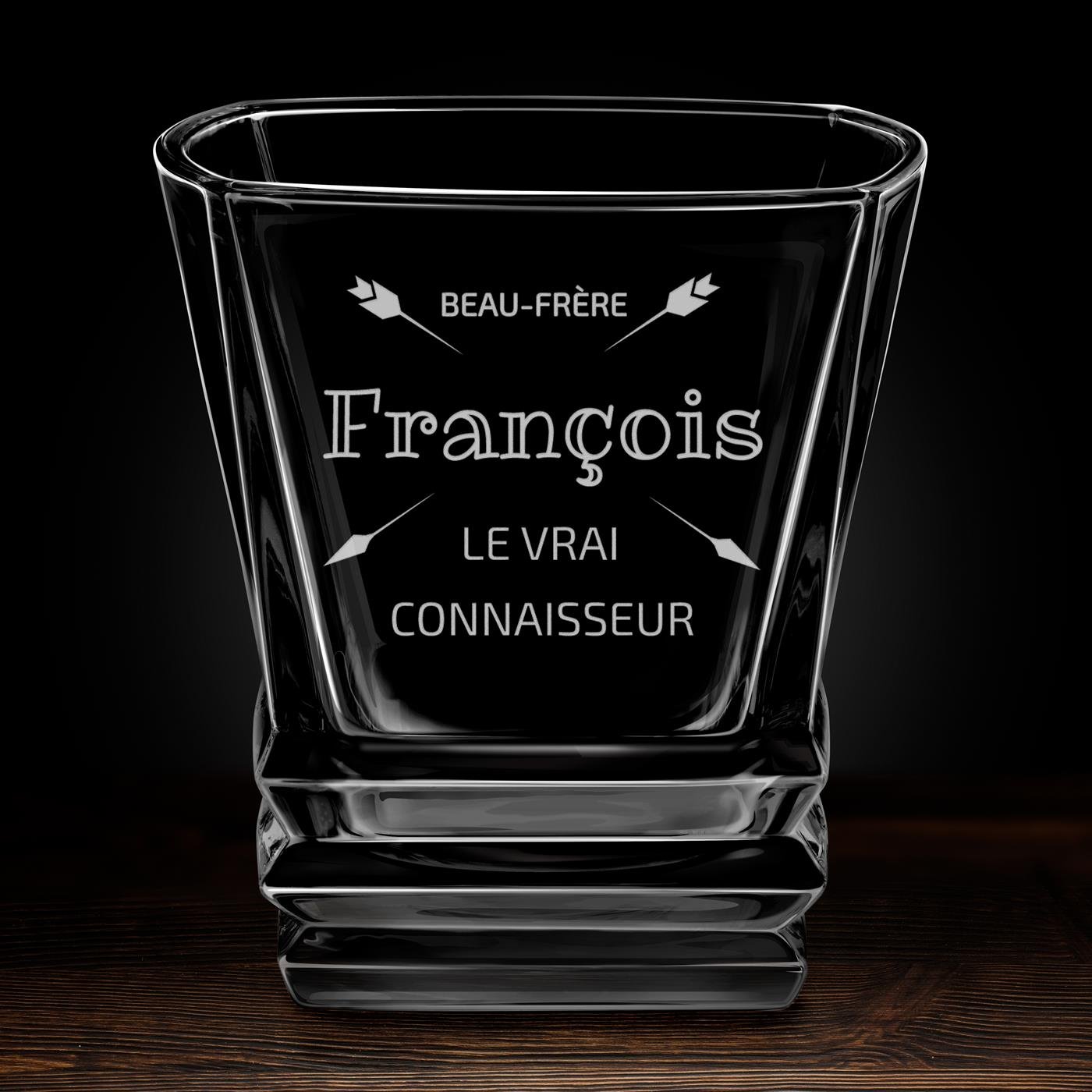 Ensemble de 6 verres à whisky Geometric avec gravure pour beau-frère pour anniversaire