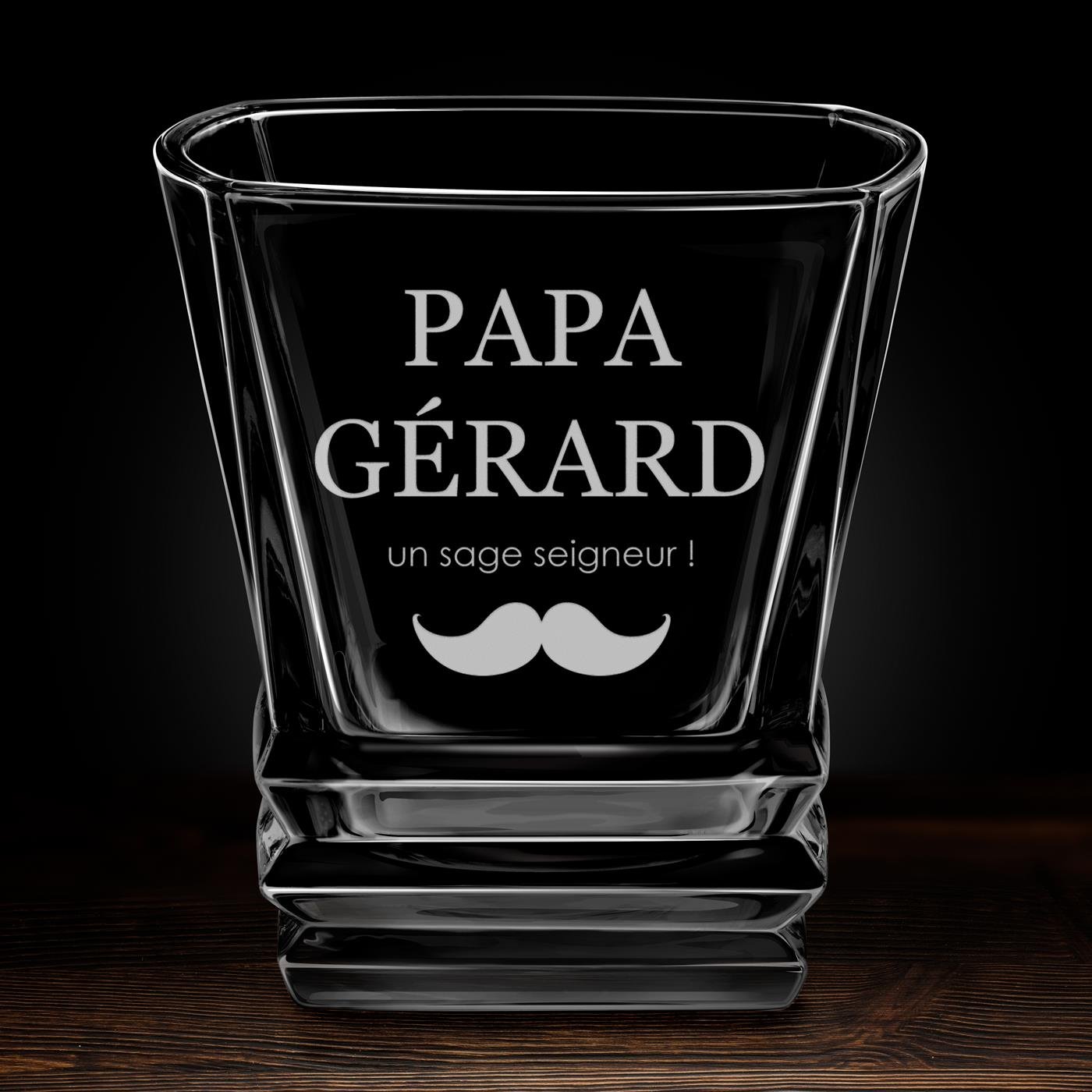Verre à whisky Geometric avec gravure pour papa
